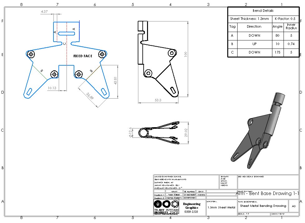 Sheet Metal Bending drawing
